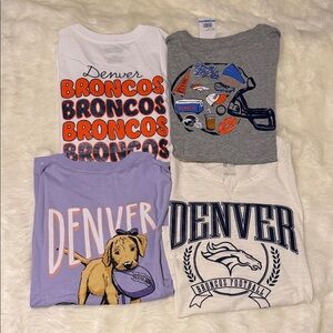 Denver Broncos women’s large tee bundle